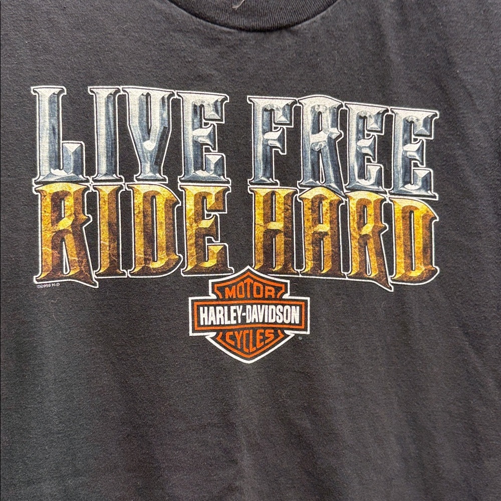 Harley-Davidson Black Tee with Bold Logo size large - Picture 8 of 11